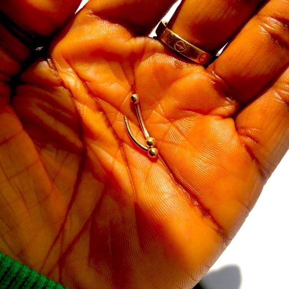 Accessories - Solid gold stamped 14k earrings